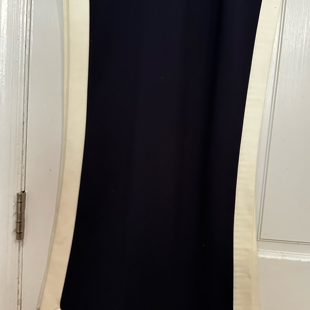 STAUD Navy Maxi Dress with Cream Accent Panels - Picture 5 of 7